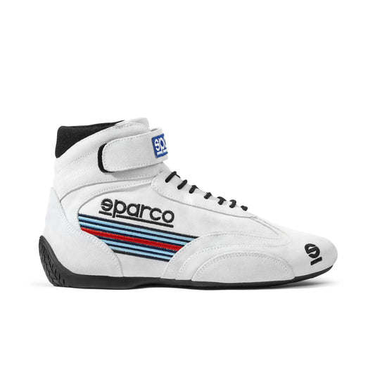 Sparco TOP MARTINI RACING Wit – FIA 8856-2018 Gecertificeerde Racing Schoenen in Vintage Martini Livery