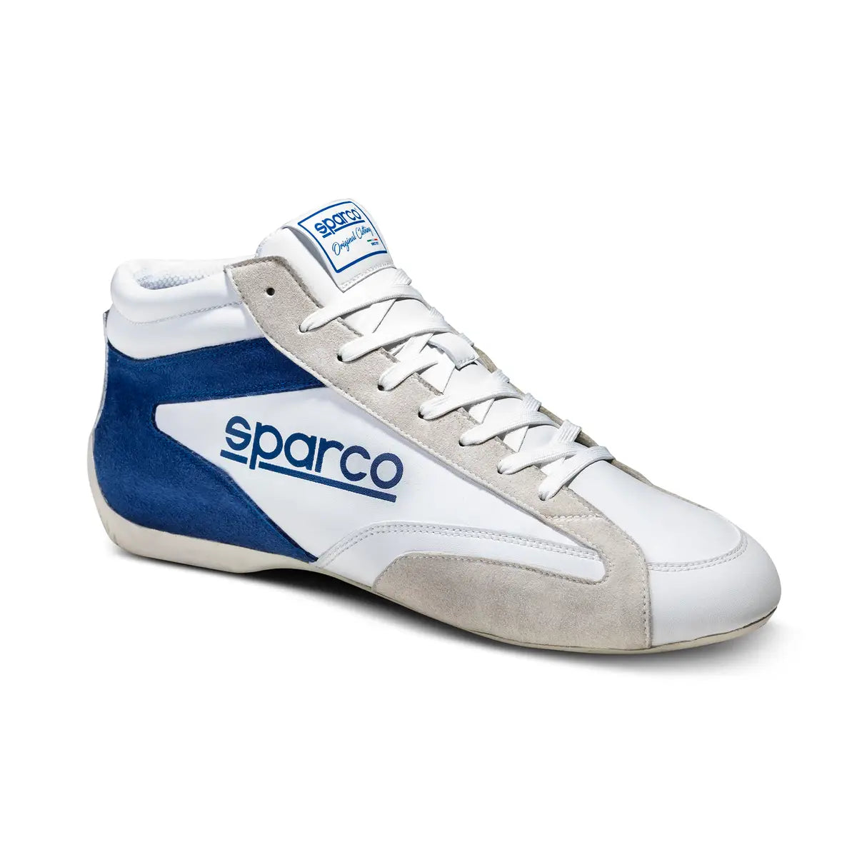 Sparco S-DRIVE MID Wit – Halfhoge Racing Sneaker met Microvezel Bovenwerk