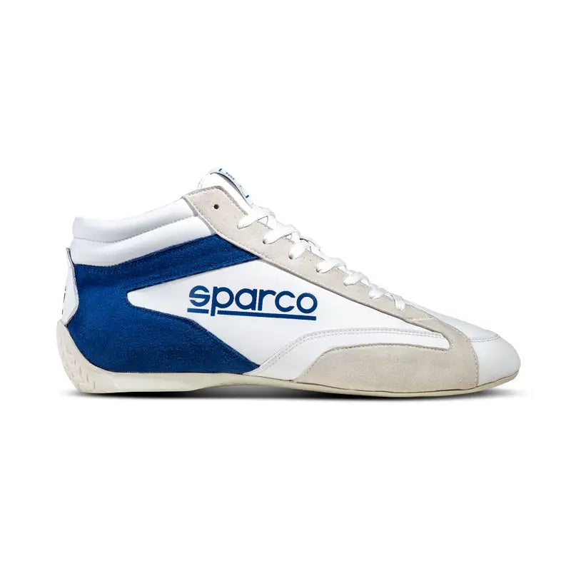 Sparco S-DRIVE MID Wit – Halfhoge Racing Sneaker met Microvezel Bovenwerk