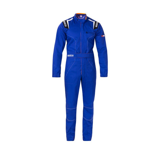Sparco MS-4 – Blauw - Monteursoverall van polyester/katoen, niet-gehomologeerd, met verstelbare pasvorm