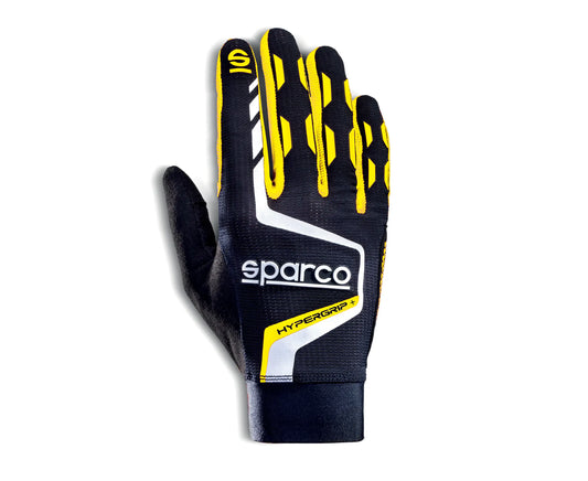 Sparco HYPERGRIP+ Geel - Premium gaming handschoenen met verbeterde pasvorm, gripzones en touchscreen-functie