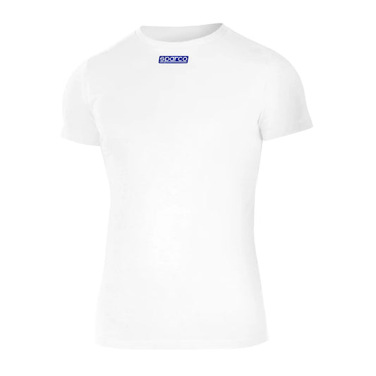 Sparco B-ROOKIE T-SHIRT Wit – Comfortabele Katoenen Onderkleding voor Gaming en Motorsport