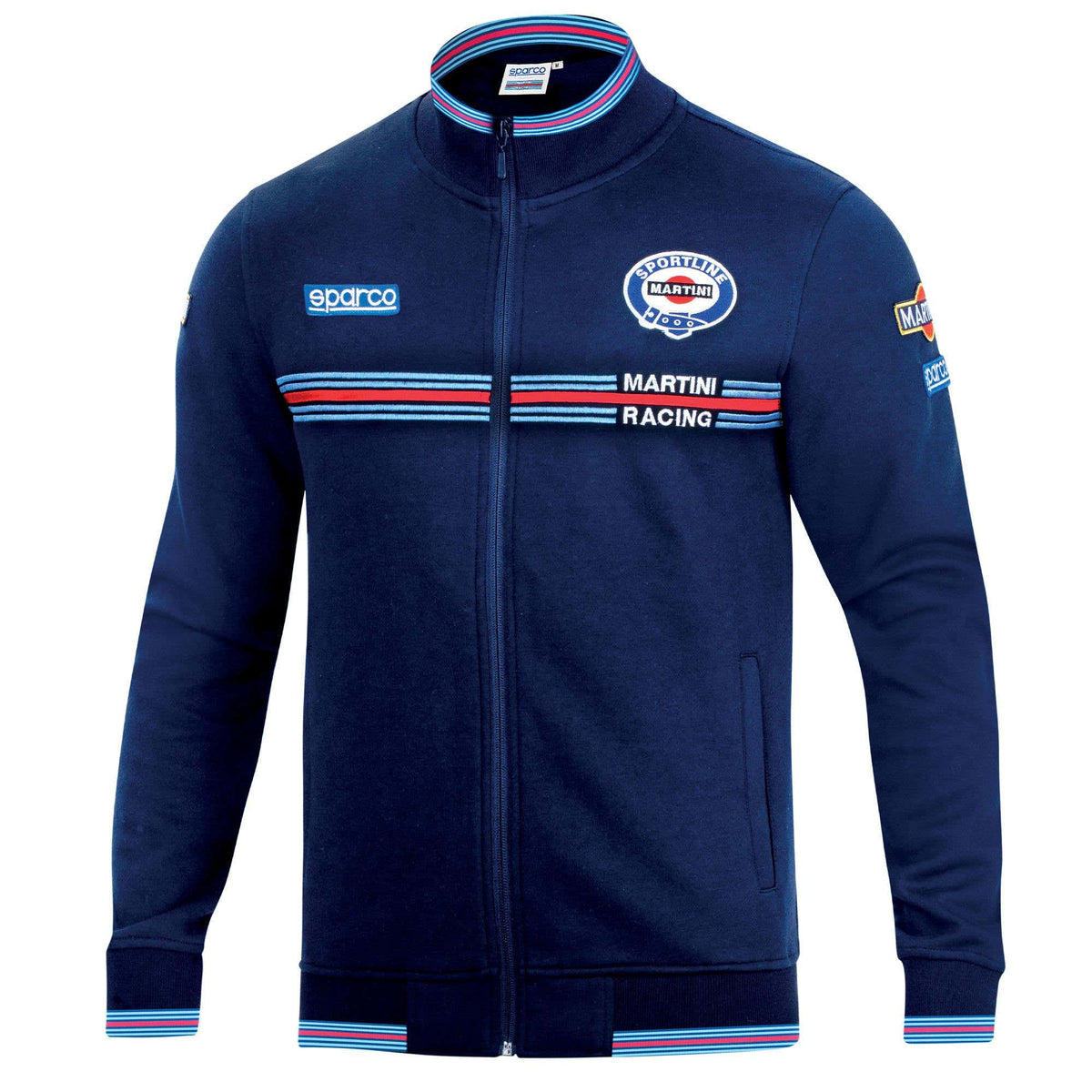 Sparco Full Zip Martini Racing Sweater - Marineblauw