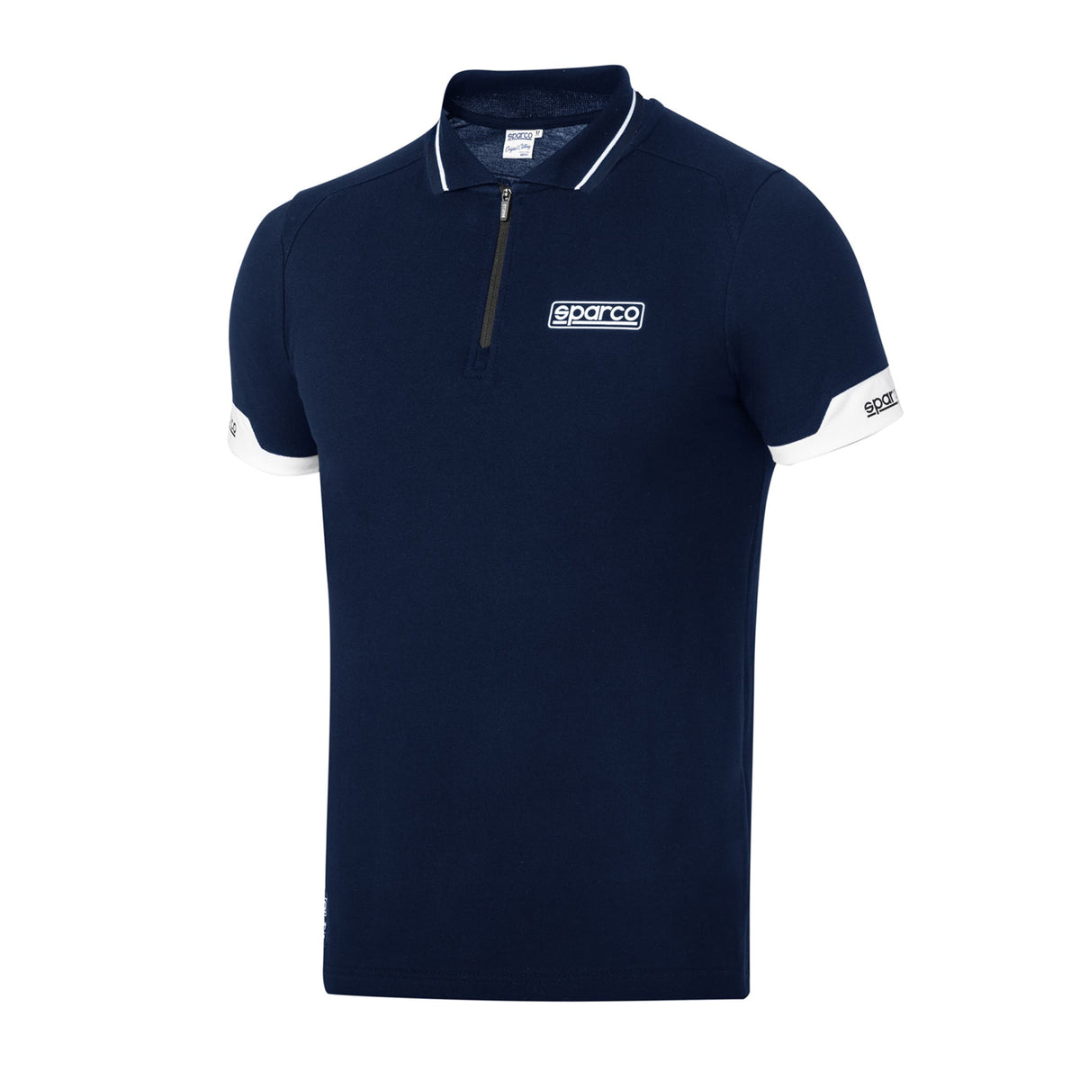 Sparco Polo Zip Polo Shirt - Navy