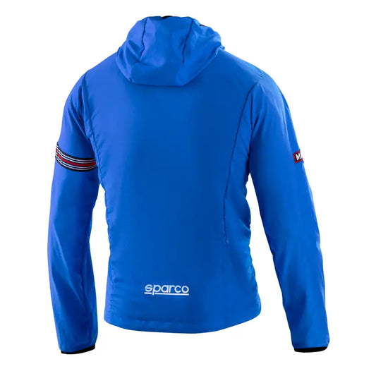 Sparco WINDSTOPPER MARTINI RACING Blue – Lightweight Water-Repellent Jacket with Iconic Martini Racing Details