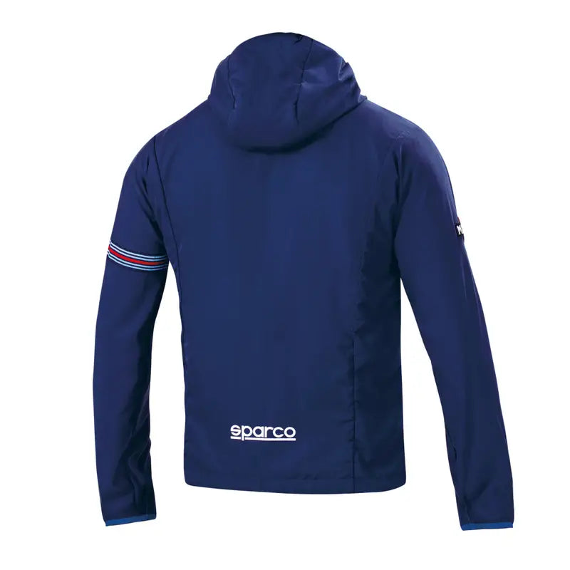 Sparco WINDSTOPPER MARTINI RACING Navy Blue – Lightweight Water-Repellent Jacket with Iconic Martini Racing Details