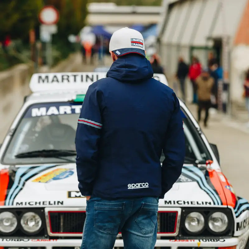 Sparco WINDSTOPPER MARTINI RACING Navy Blue – Lightweight Water-Repellent Jacket with Iconic Martini Racing Details