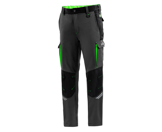 Sparco OREGON Werkbroek Grijs-Groen – Technische Stretch Werkbroek met Knieversteviging