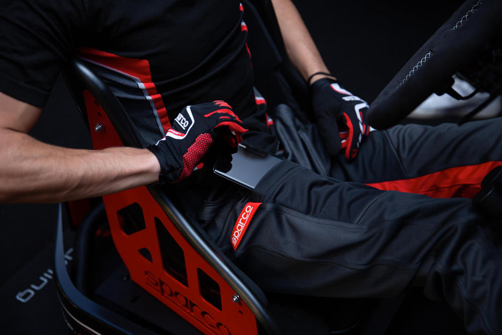 Sparco HYPERGRIP+ Geel - Premium gaming handschoenen met verbeterde pasvorm, gripzones en touchscreen-functie