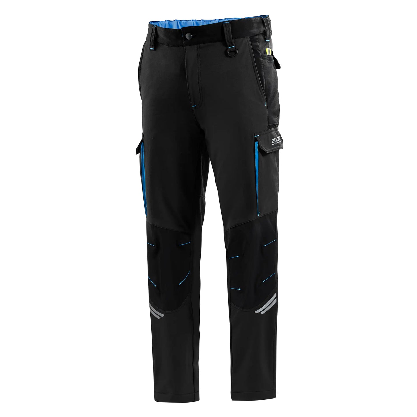 Sparco OREGON Werkbroek Marineblauw-Lichtblauw – Technische Stretch Werkbroek met Knieversteviging