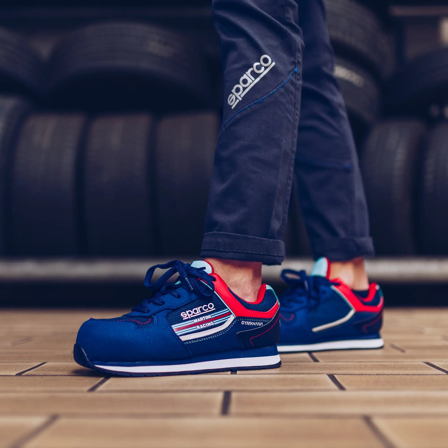 Sparco Gymkhana MARTINI | Veiligheidsschoenen S1PS | Limited Edition Martini Racing