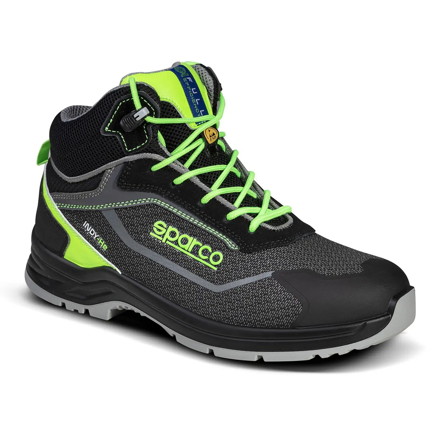 Sparco INDY RANGER – Hoge veiligheidsschoen S3S met gerecycled Full Efficiency-materiaal en FlexGrip+ zool