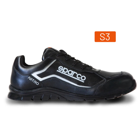 Sparco NITRO MIKKO – Veiligheidsschoen S3L van waterafstotend leder en extra flexibele PU-zool