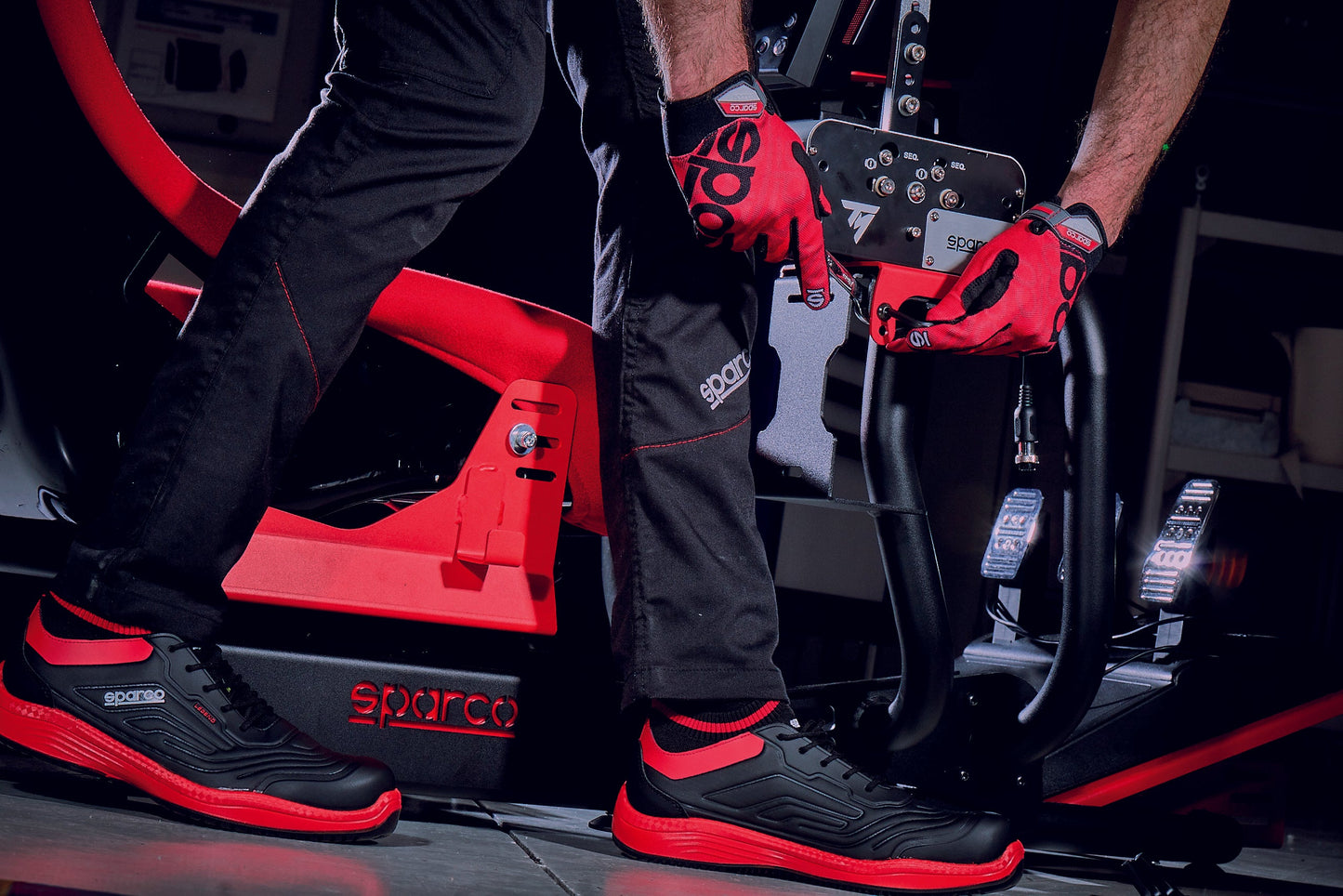 Sparco MECA-3 Rood – Professionele werkhandschoenen voor precisie en bescherming