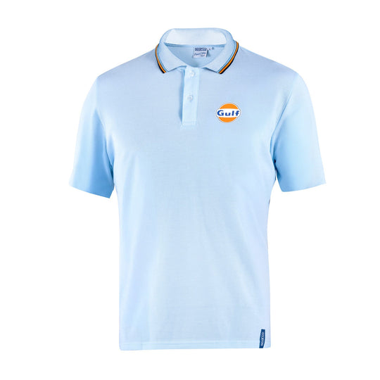 Sparco – Polo Shirt Gulf Pique – BML0003 – Polo Shirt – Gulf – White/Navy/Light Blue – XS-XXXL