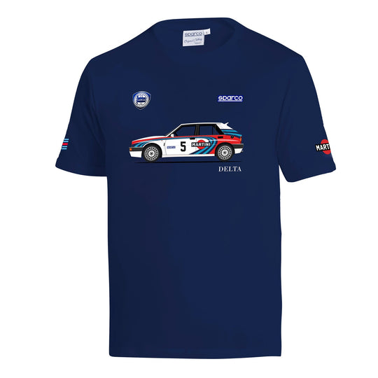 Sparco – T-Shirt Lancia Martini Delta – BML0088 – T-Shirt – Lancia – Navy Blue – XS-XXXL