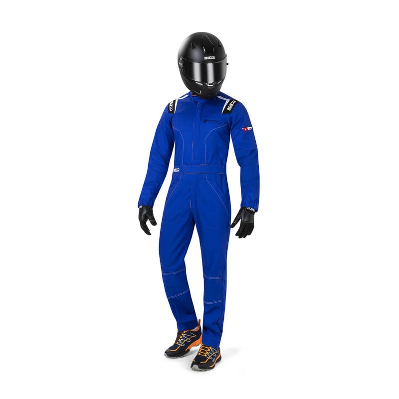 Sparco MS-4 – Blauw - Monteursoverall van polyester/katoen, niet-gehomologeerd, met verstelbare pasvorm