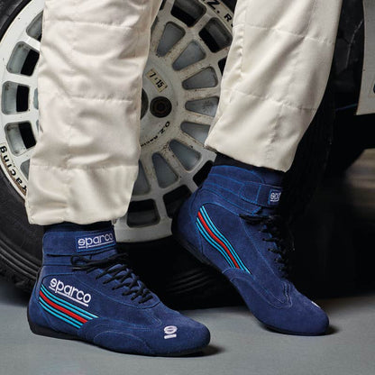 Sparco Top Martini 001287MR Sneakers Top Wit/Marineblauw 37-48 - Zijaanzicht