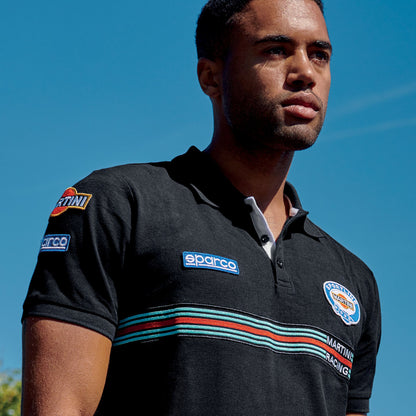 Sparco Polo Replica Martini Racing - Black