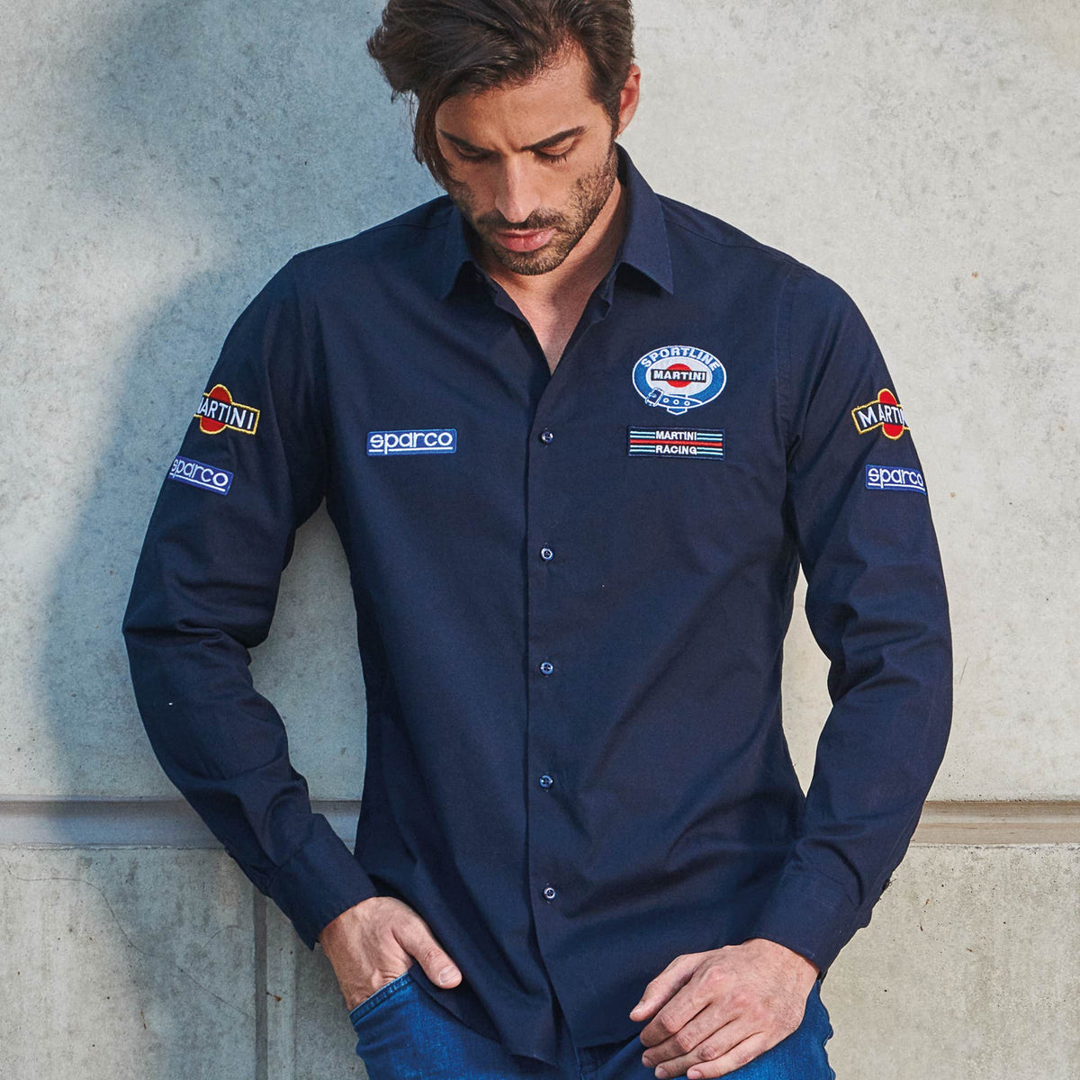 Sparco Martini Racing Overhemd - Marineblauw