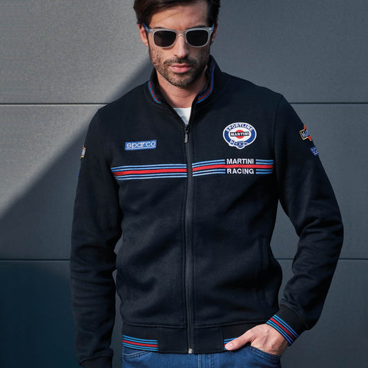 Sparco Full Zip Martini Racing Sweater - Zwart