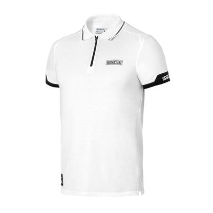 Sparco Polo Zip Polo Shirt - White