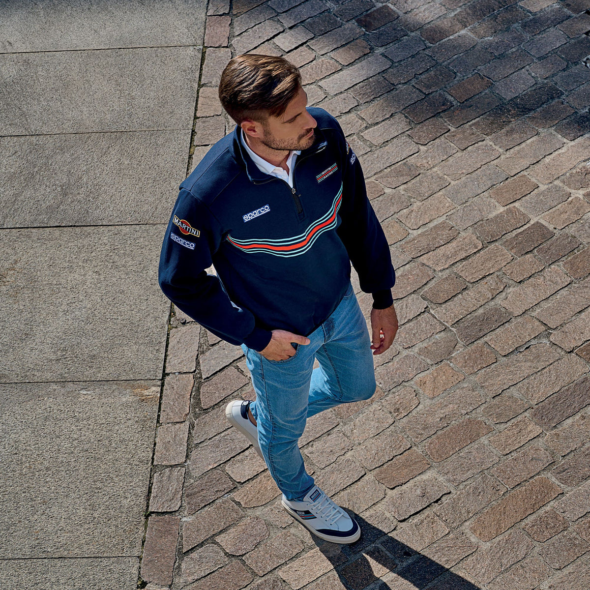 Sparco Half Zip Sweatshirt Martini Racing - Marineblauw