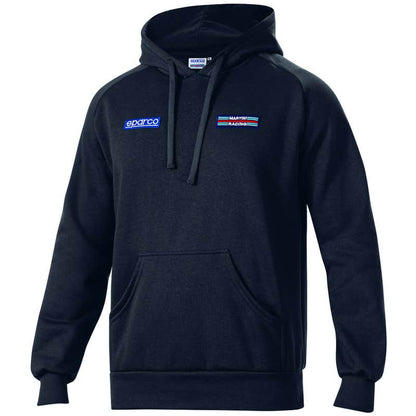Sparco Martini Racing Hoodie Big Stripes - gemaakt in Italië - Zwart - Maat XL