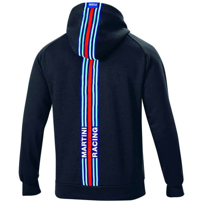 Sparco Martini Racing Hoodie Big Stripes - gemaakt in Italië - Zwart - Maat XL