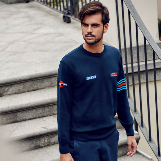 Sparco Martini Racing Sweater Crewneck Martini Racing T-Shirt - Marineblauw