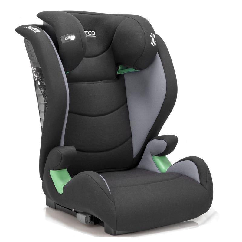 Sparco Autokinderzitje F1000KI ISOFIX i-Size 01925I Autokinderzitje Kids Zwart 76-150cm - Achteraanzicht