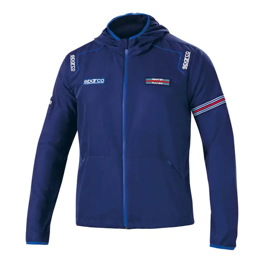 Sparco WINDSTOPPER MARTINI RACING Navy Blue – Lightweight Water-Repellent Jacket with Iconic Martini Racing Details