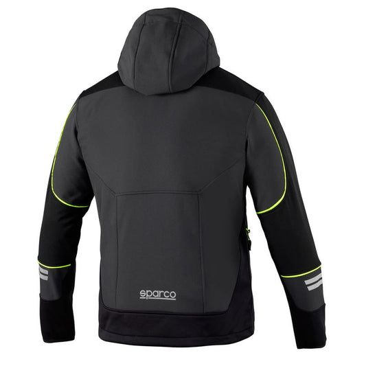 Softshell Jas met capuchon - YORK - Grijs, Geel