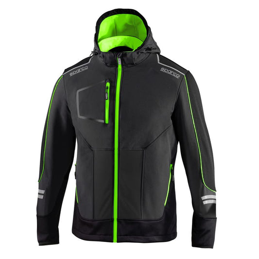 Softshell Jas met capuchon - YORK - Grijs, Groen