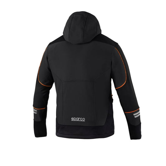 Softshell Jas met capuchon - YORK - Zwart, Oranje