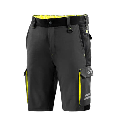 Sparco Atlanta Work Shorts - Grey/Yellow