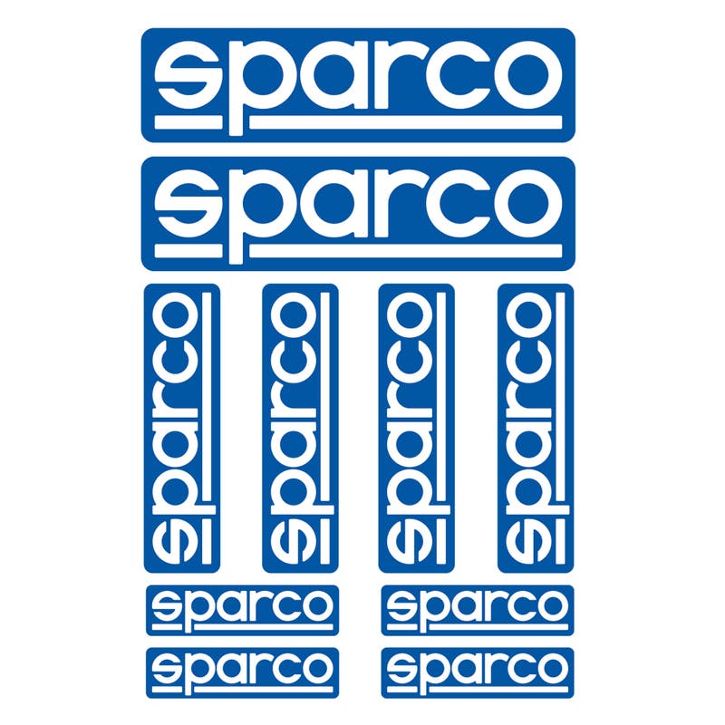 Sparco Stickerset 10 Stuks Gestanst 09003 Accessoire Lifestyle Zwart One Size - Hoofdafbeelding