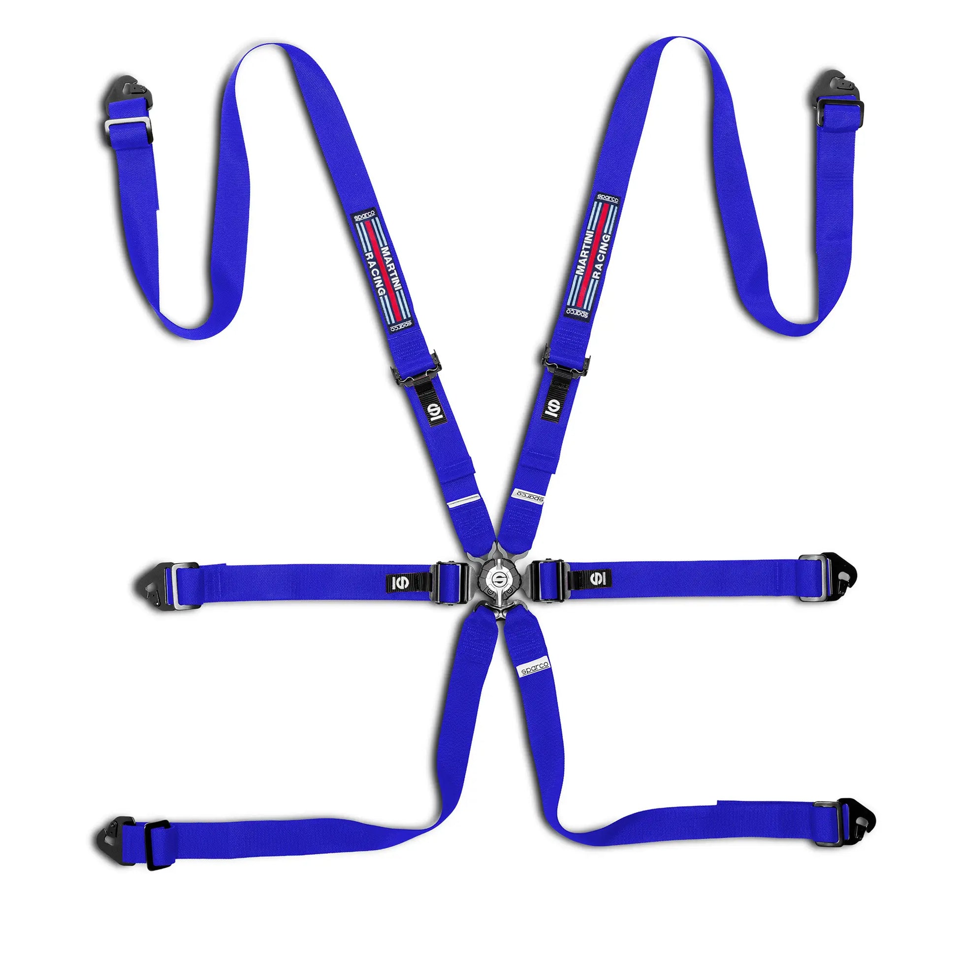 Sparco Gordel Competition H-2PD Martini Racing 6-Punts Gordel Martini Racing Marineblauw - Detail
