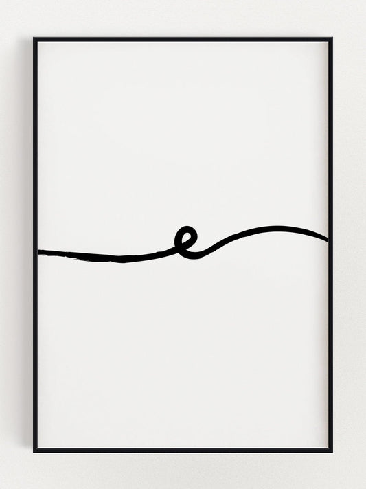 Continue Line Art Poster