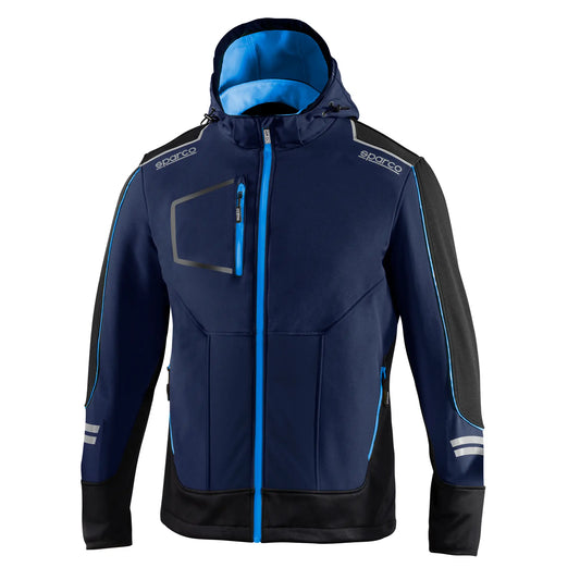 Softshell Jas met capuchon - YORK - Blauw