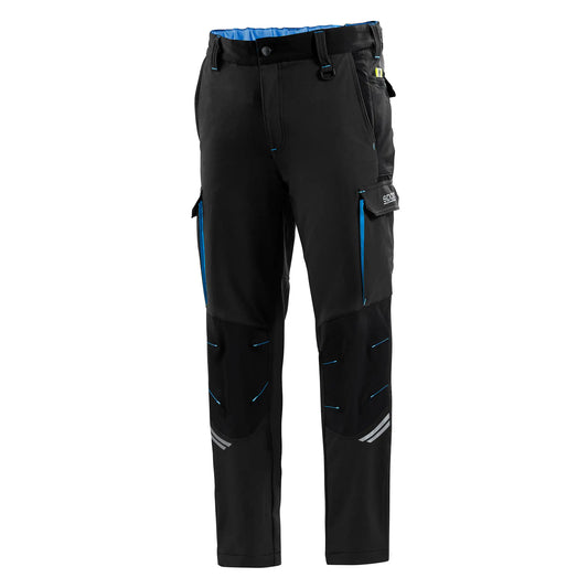 Sparco OREGON Werkbroek Marineblauw-Lichtblauw – Technische Stretch Werkbroek met Knieversteviging