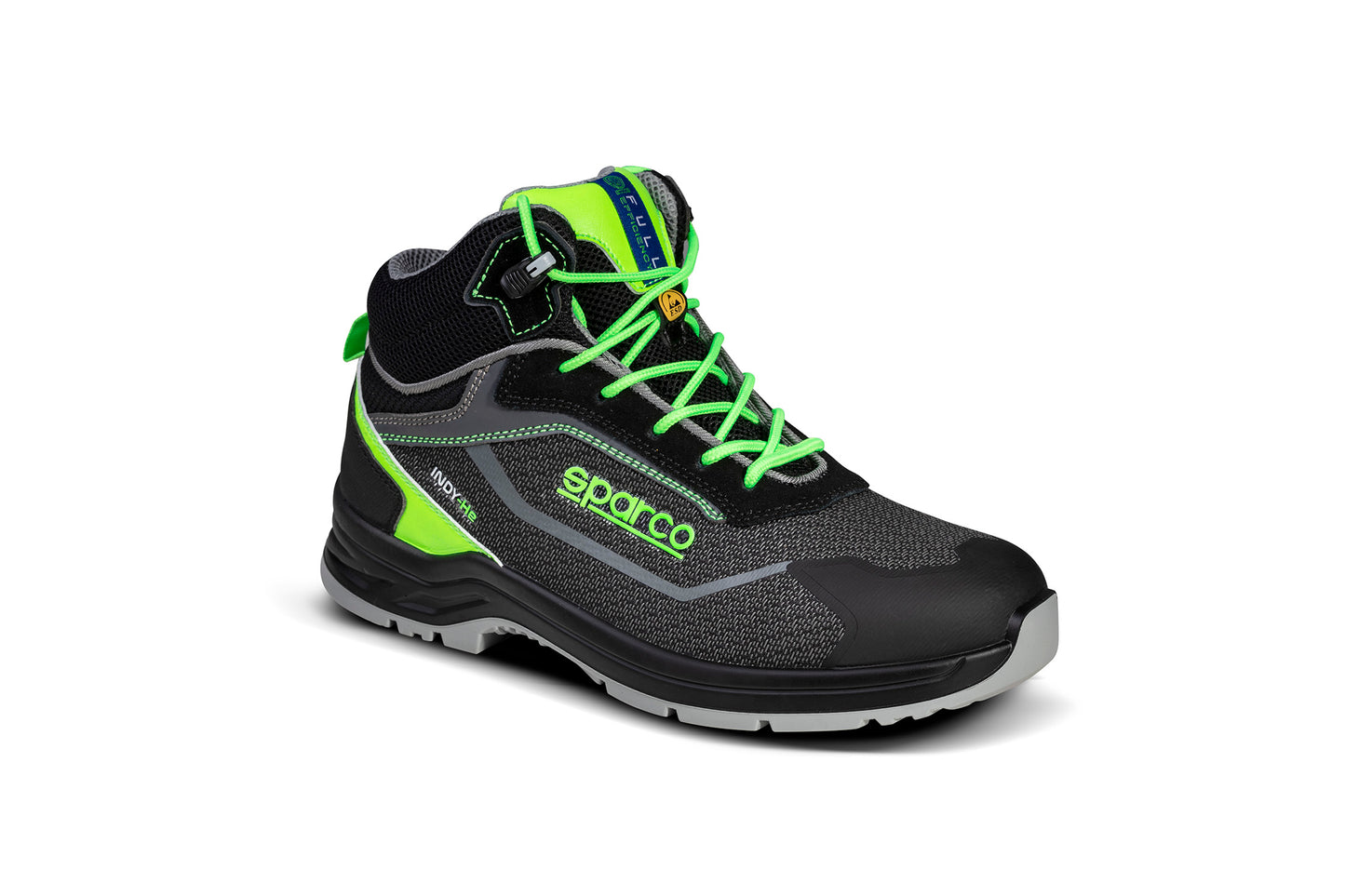 Sparco – Indy-HE Ranger S3S SR FO LG – Safety Shoes – Black/Green