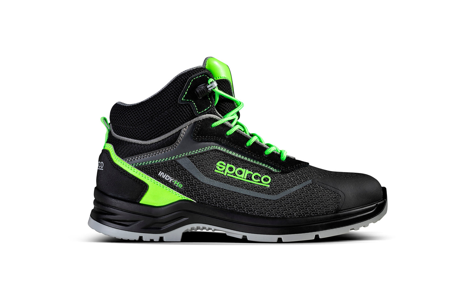 Sparco – Indy-HE Ranger S3S SR FO LG – Safety Shoes – Black/Green