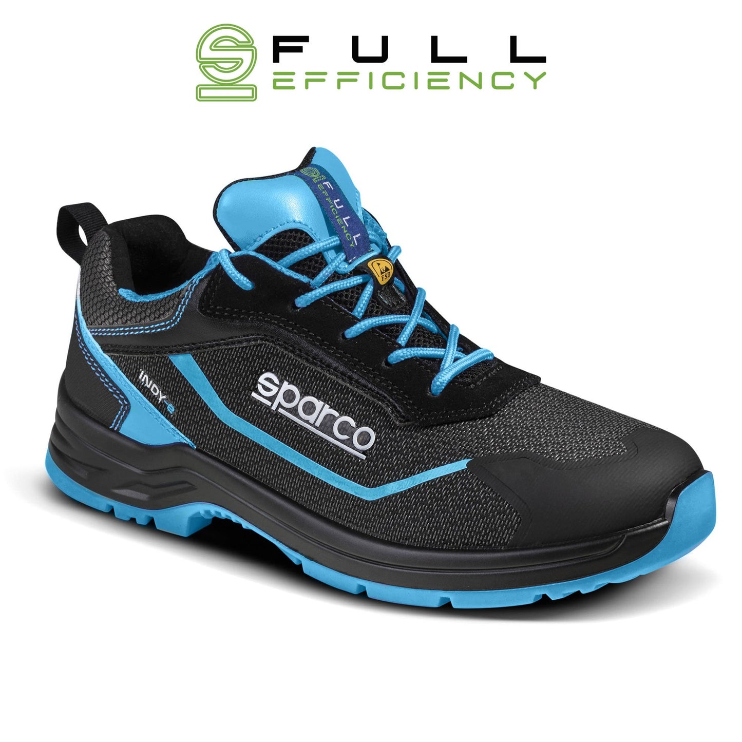 Sparco Werkschoenen S3S - Indy-E Aster - Zwart/Blauw - Maat 38-48