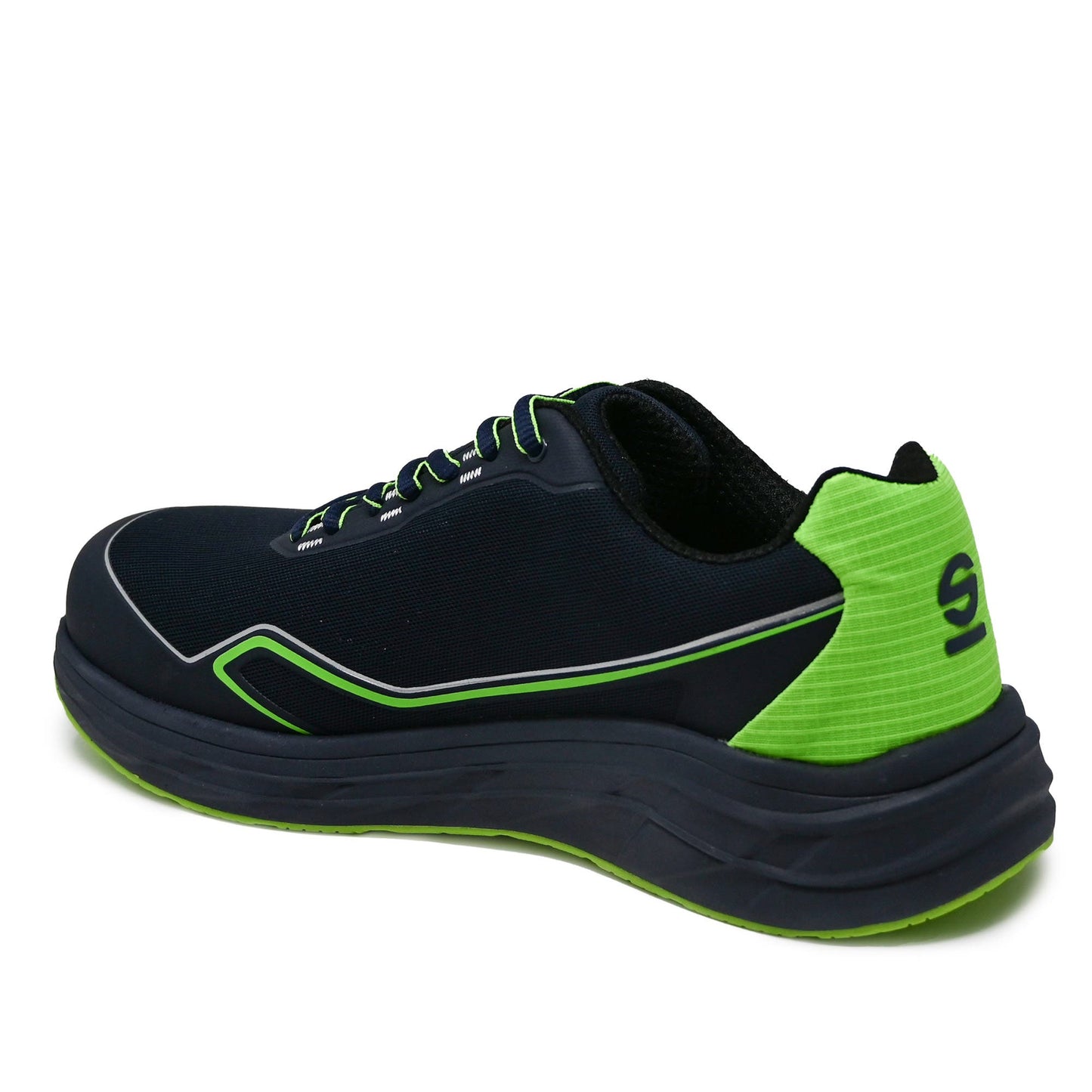 Sparco Werkschoenen S1PS ESD - Impulse Willen - Navy Blauw/Groen - Maat 38-48