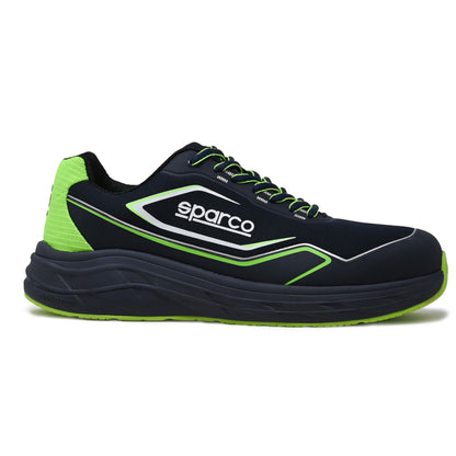 Sparco Werkschoenen S1PS ESD - Impulse Willen - Navy Blauw/Groen - Maat 38-48