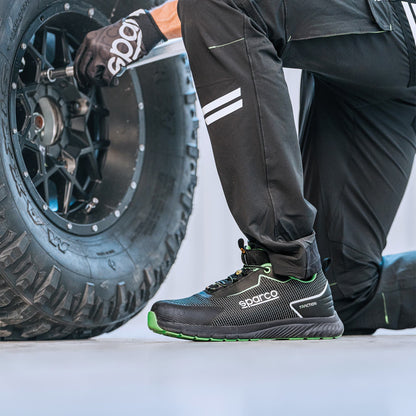 Sparco – Traction Sanyo S1PS SR FO HRO – Work Shoes – Black/Green