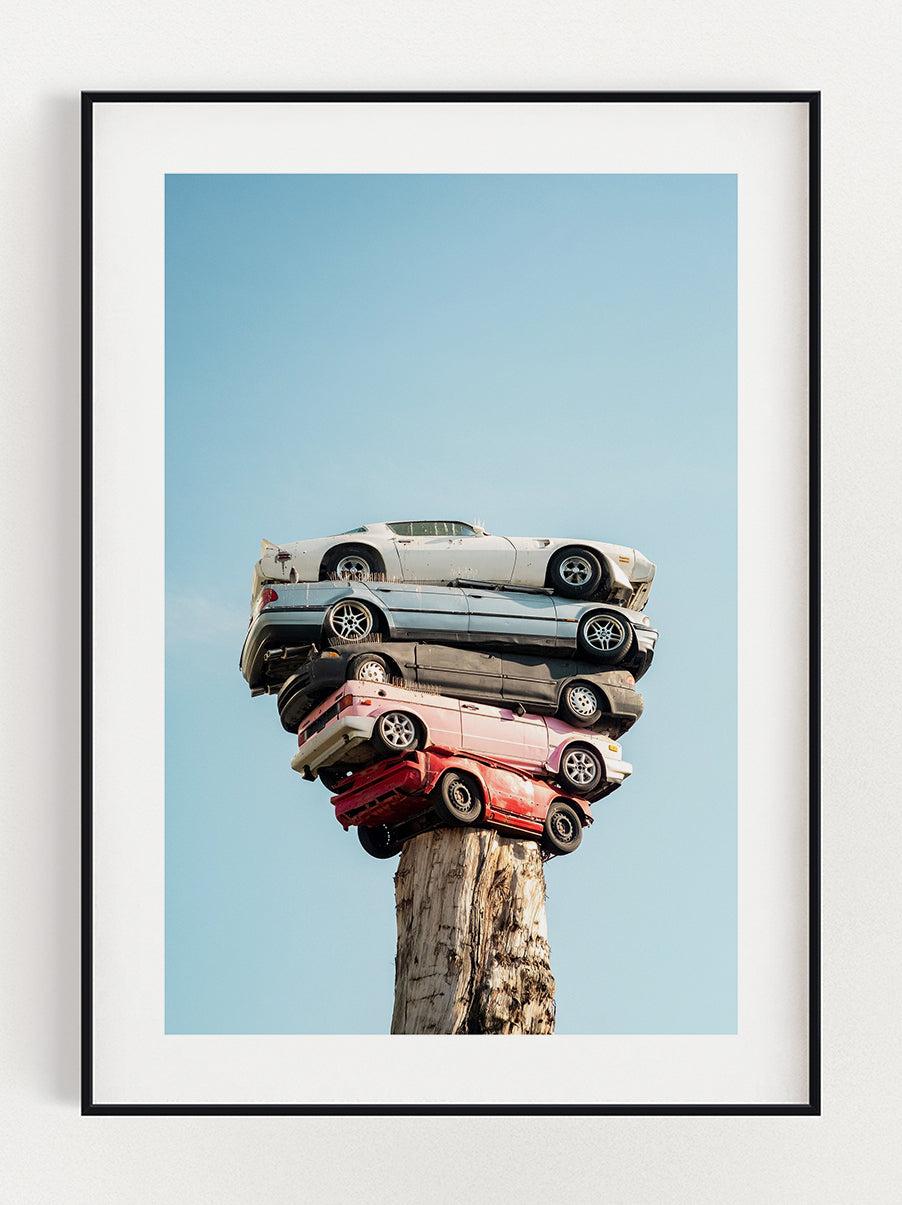 Stack Of Cars Poster