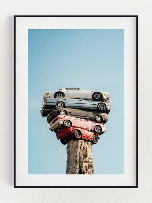 Stack Of Cars Poster