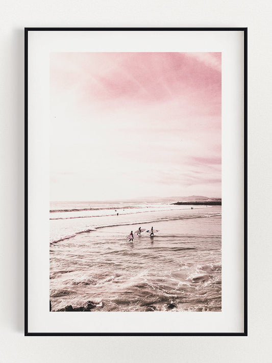 Surfing Beach Poster